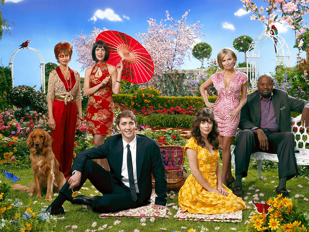 Editorial use only. No book cover usage.
Mandatory Credit: Photo by Abc-Tv/Kobal/REX/Shutterstock (5884191a)
Swoozie Kurtz, Ellen Greene, Lee Pace, Anna Friel, Kristin Chenoweth, Chi McBride
Pushing Daisies - 2007
ABC-TV
USA
TV Portrait