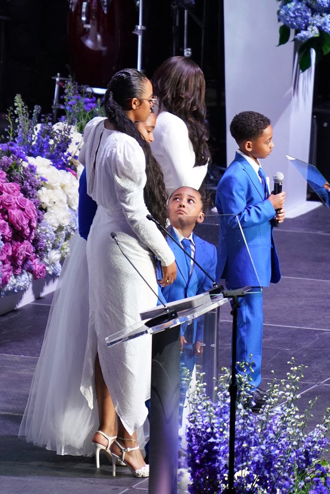 Lauren London & Family At The Funeral