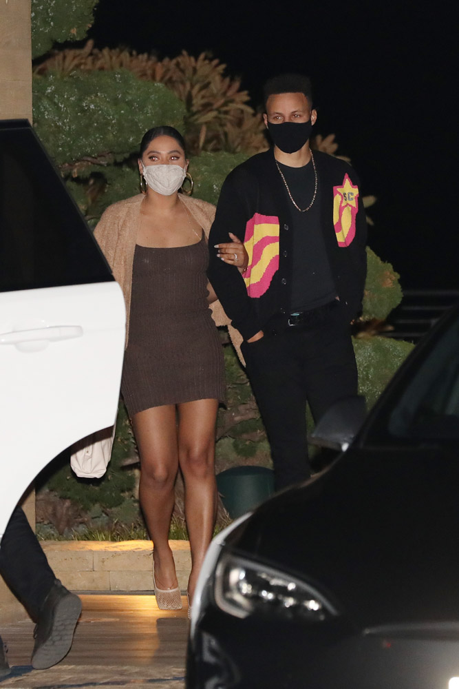 Professional basketball player Stephen Curry and wife Ayesha have a romantic dinner date at Nobu Malibu in Malibu. 08 Mar 2021 Pictured: Stephen Curry And Ayesha Curry. Photo credit: Photographer Group/MEGA TheMegaAgency.com +1 888 505 6342 (Mega Agency TagID: MEGA738237_001.jpg) [Photo via Mega Agency]