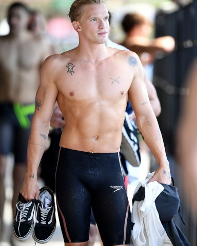 Cody Simpson is seen following the Men's 50m Butterfly Final on Day 5 of the Australian Swimming Championships at the Gold Coast Aquatic Centre on the Gold Coast, Australia, 18 April 2021.
Australian Swimming Championships, Gold Coast, Australia - 18 Apr 2021