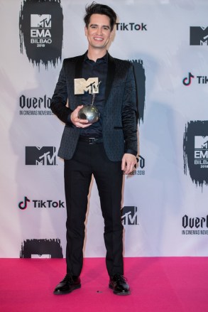 Brendon Urie 25. MTV Avrupa Müzik Ödülleri, Basın Odası, Bilboa, İspanya - 04 Kasım 2018
