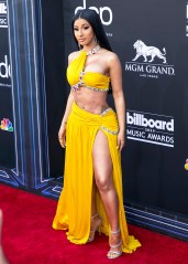 Cardi B arrives at the 2019 Billboard Music Awards Red Carpet held at the MGM Grand Garden Arena in Las Vegas, NV on May 1, 2018. (Photo by Richard Brian/Sipa USA)(Sipa via AP Images)