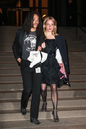 New York, NY  - Luka Sabbat and Chloë Sevigny leaving Marc Jacobs reception party.Pictured: Chloë Sevigny, Luka SabbatBACKGRID USA 6 APRIL 2019 USA: +1 310 798 9111 / usasales@backgrid.comUK: +44 208 344 2007 / uksales@backgrid.com*UK Clients - Pictures Containing ChildrenPlease Pixelate Face Prior To Publication*