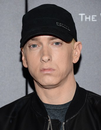 Eminem menghadiri pemutaran perdana "Orang kidal" di AMC Loews Lincoln Square, di New York NY Premiere of "Orang kidal"New York, AS - 20 Jul 2015