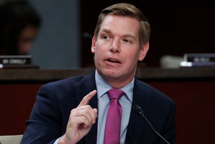 Rep. Eric Swalwell, D-Calif., brings up the separation of families at the border during a joint hearing of the House Committee on the Judiciary and House Committee on Oversight and Government Reform examining the Inspector General's report of the FBI's Clinton email probe, on Capitol Hill, in Washington
Watchdog Report Clinton Email, Washington, USA - 19 Jun 2018