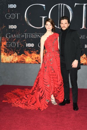 Rose Leslie and Kit Harington'Game of Thrones' season eight premiere, Arrivals, New York, USA - 03 Apr 2019