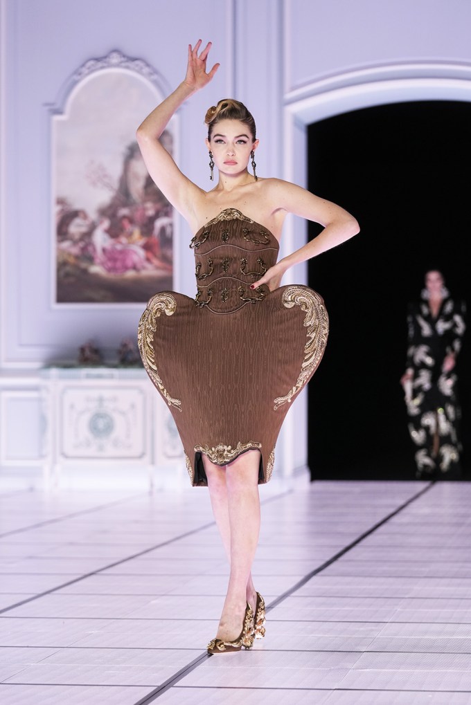 Gigi Hadid At The Moschino Show For Milan Fashion Week
