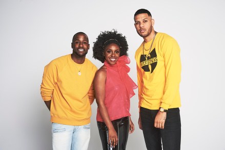 Jackie Long, Karen Obilom and Sarunas Jackson from BET's "Games People Play" poses for a portrait at PMC Studios on April 22, 2019 in Los Angeles, California.