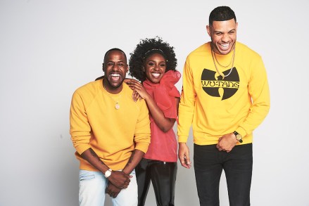 Jackie Long, Karen Obilom and Sarunas Jackson from BET's "Games People Play" poses for a portrait at PMC Studios on April 22, 2019 in Los Angeles, California.