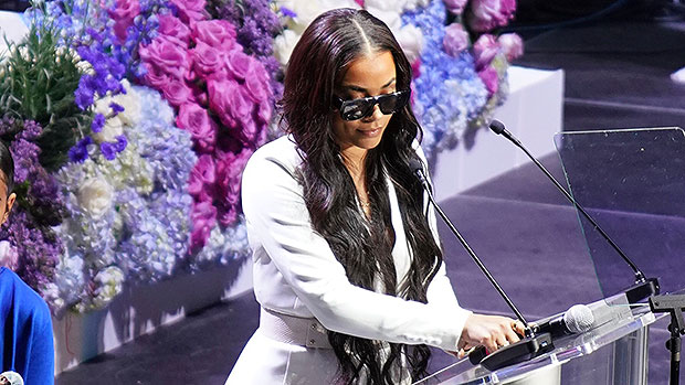 Lauren London At Nipsey Hussle's Memorial: She Gives Sweet Tribute – Hollywood Life