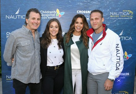 MALIBU, CA - APRIL 29:  (L-R) Michael Epstein, Liz Wiesel, Brooke Burke and Mo Hedaya attend a benefit dinner for the Nautica Malibu Triathlon and Children's Hospital Los Angeles at the Nautica House on April 29, 2019 in Malibu, California.  (Photo by Noel Vasquez/Getty Images for Nautica/Authentic Brands Group)