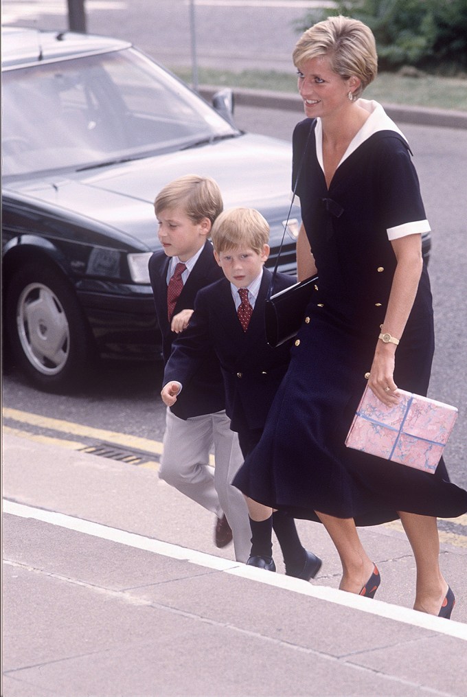 Princess Diana, Prince William & Prince Harry At University Hospital
