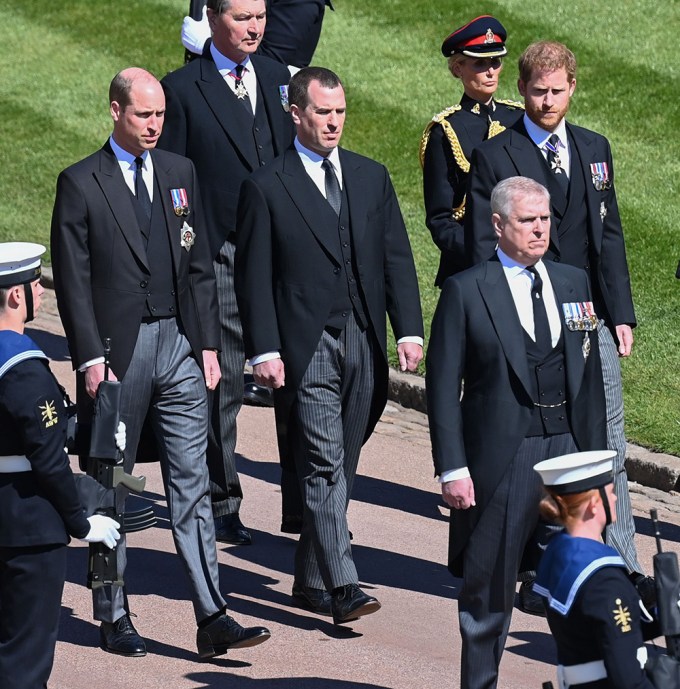 Prince William & Prince Harry At The Funeral Of Prince Philip, Duke of Edinburgh