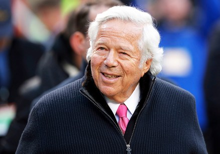 New England Patriots owner Robert Kraft walks on the field before the AFC Championship NFL football game between the Kansas City Chiefs and the New England Patriots, in Kansas City, Mo
Patriots Chiefs Football, Kansas City, USA - 20 Jan 2019