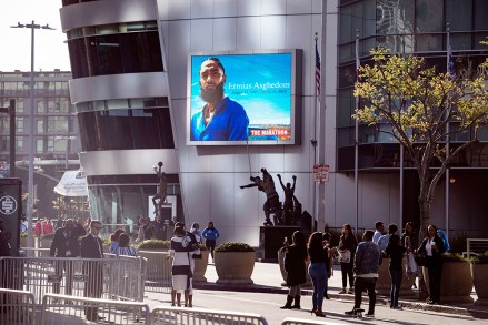 People arrive to attend the ceremony 'Nipsey Hussle Celebration of Life' to honor the memory of the late rapper at the Staples Center Stadium in Los Angeles, California, USA, 11 April 2019. Nipsey Hussle was shot on March 31 2019 on the parking lot in front of his shop 'Marathon Clothing'.
Nipsey Hussle Celebration of Life ceremony in Los Angeles, USA - 11 Apr 2019