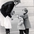 Prince Harry 1986 . Prince Harry 14.3.1986... Diana William And Harry Arriving At Aberdeen Airport For Spring Weekend At Balmoral. Prince Harry Is Clearly A Young Man In A Hurry. Eighteen Months May Seem A Bit Early For His First Public Walkabout But