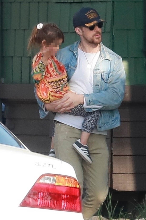 Ryan Gosling & Eva Mendes Seen With Daughters In Los Angeles Pics