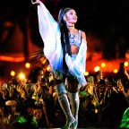 Ariana Grande Surprises Her Fans With Performance With Nicki Minaj, Puff Daddy And Ma$e At 2019 Coachella Festival In Indio, CA