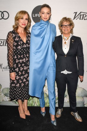 Michelle Sobrino-Stearns (Publisher, Variety), Gigi Hadid and Claudia Eller (Co-Editor-In-Chief of Variety) attend Variety?s Power of Women presented by Lifetime at Capriani Midtown on April 5, 2019 in New York City
Variety's Power of Women Presented by Lifetime, Arrivals, Cipriani 42nd St, New York, USA - 05 Apr 2019