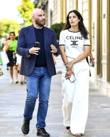 Paris, FRANCE - *EXCLUSIVE* - Actor John Travolta and his daughter Ella Bleue Travolta go shopping on avenue Montaigne at Chanel and Dior before returning to their hotel in Paris, France.Pictured: John Travolta, Ella Bleue TravoltaBACKGRID USA 18 JULY 2022 BYLINE MUST READ: Best Image / BACKGRIDUSA: +1 310 798 9111 / usasales@backgrid.comUK: +44 208 344 2007 / uksales@backgrid.com*UK Clients - Pictures Containing ChildrenPlease Pixelate Face Prior To Publication*