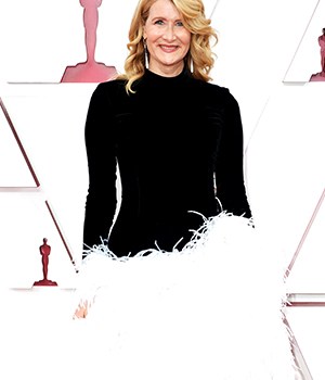 FOR EDITORIAL USE ONLY. No marketing or advertising is permitted without the prior consent of A.M.P.A.S.Mandatory Credit: Photo by Matt Petit/A.M.P.A.S./Shutterstock (11875500ue)Laura Dern arrives on the red carpet of The 93rd Oscars® at Union Station in Los Angeles, CA on Sunday, April 25, 2021.93rd Annual Academy Awards, Arrivals, Los Angeles, USA - 25 Apr 2021