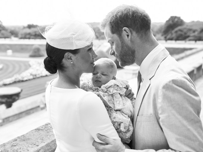 Meghan Markle Holds Archie At His Christening