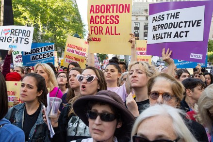 Activists rally in Foley Square to protest recently enacted state bans against abortion.
Abortion Rights Rally, New York, USA - 21 May 2019