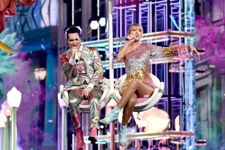 Brendon Urie and Taylor Swift
Billboard Music Awards, Show, MGM Grand Garden Arena, Las Vegas, USA - 01 May 2019