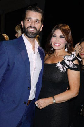 Donald Trump Jr.  and Kimberly Guilfoyle in the front row Zang Toi show, Front Row, Fall Winter 2019, New York Fashion Week, USA - 13 Feb 2019