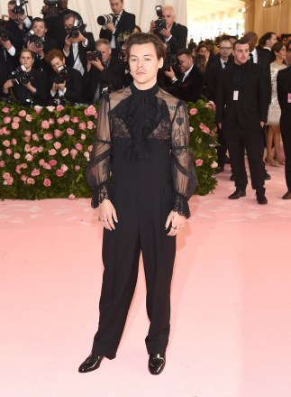 Harry Styles
Costume Institute Benefit celebrating the opening of Camp: Notes on Fashion, Arrivals, The Metropolitan Museum of Art, New York, USA - 06 May 2019