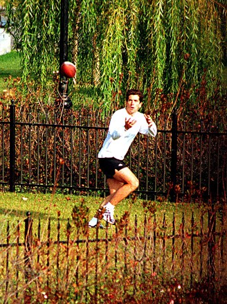 John Kennedy Jr playing football in Central Park, New York, America - Feb 1999
JOHN F. KENNEDY JNR. RETRO
