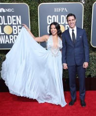 Gina Rodriguez and Joe LoCicero
76th Annual Golden Globe Awards, Arrivals, Los Angeles, USA - 06 Jan 2019