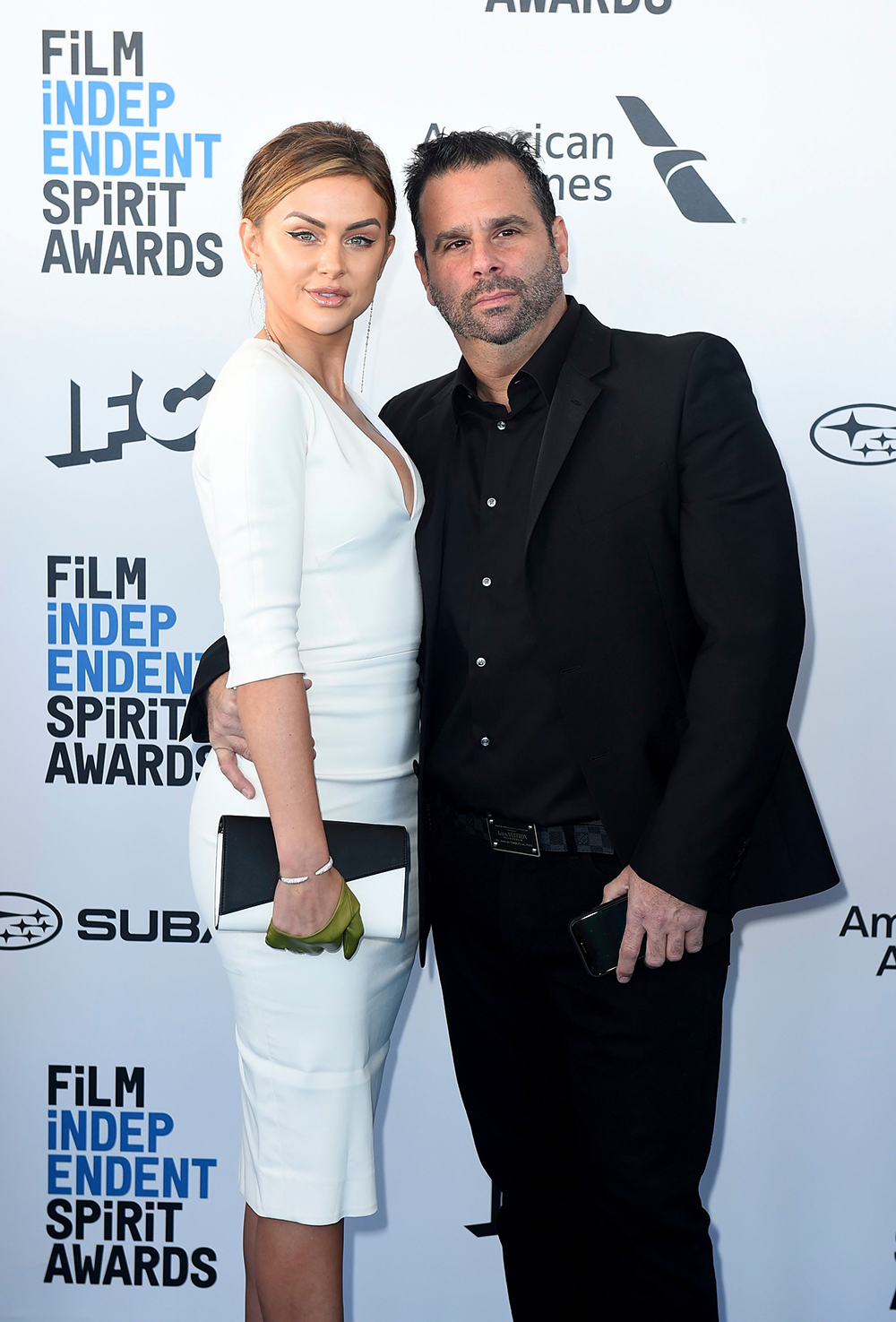 Lala Kent, Randall Emmett. Lala Kent, left, and Randall Emmett arrive at the 34th Film Independent Spirit Awards, in Santa Monica, Calif2019 Film Independent Spirit Awards - Arrivals, Santa Monica, USA - 23 Feb 2019