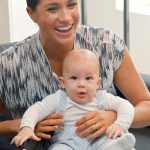 Meghan Duchess of Sussex, holds her son Archie Harrison Mountbatten-Windsor during a visit to the Desmond & Leah Tutu Legacy Foundation in Cape Town, South Africa
Duke and Duchess of Sussex on royal tour of South Africa, Cape Town - 25 Sep 2019
The Duke and Duchess of Sussex are on an official visit to South Africa. Founded in Cape Town in 2013, the Desmond & Leah Tutu Legacy Foundation contributes to the development of youth and leadership, facilitates discussions about social justice and common human purposes and makes the lessons of Archbishop Tutu accessible to new generations. It is located in one of Cape Town's oldest buildings and a national landmark, The Old Granary Building.