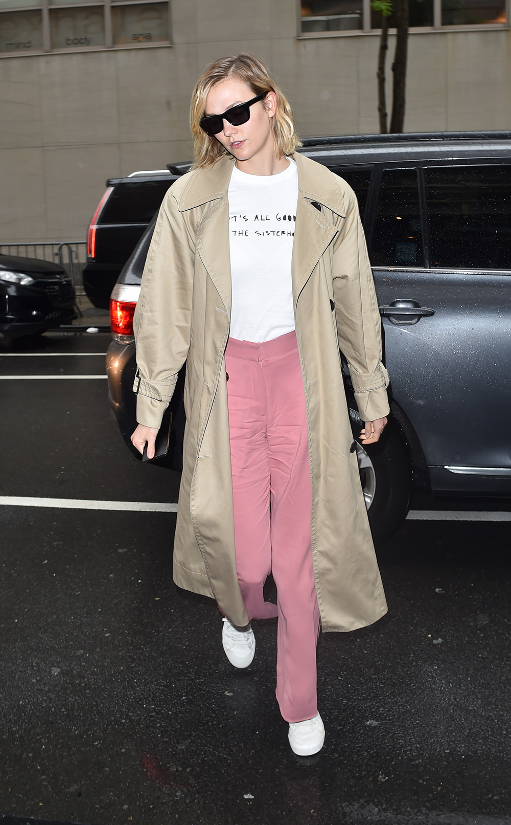 Karlie Kloss  is seen at The Mark hotel in New York