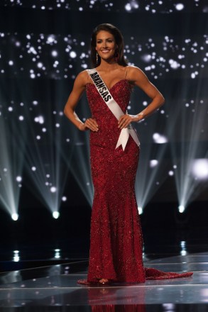 Savannah Skidmore, Miss Arkansas USA 2019, competes on stage in her evening gown during the MISS USA® Preliminary Competition at Grand Sierra Resort and Casino’s (GSR) Grand Theatre on Monday, April 29. The Miss USA contestants have spent the last week touring, filming, rehearsing and preparing to compete for the Miss USA crown in Reno Tahoe. Tune in to the 2019 MISS USA® Competition at 8:00 PM ET on Thursday, May 2, live on FOX from Reno Tahoe to see who will become the next Miss USA. HO/The Miss Universe Organization