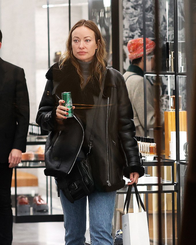 EXCLUSIVE: Olivia Wilde seen in Paris during Holiday Season