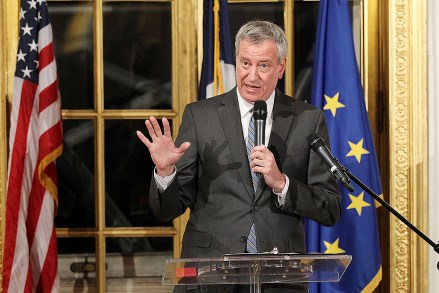 Mayor Bill de Blasio
Presentation of The Legion of Honor to Charles S. Cohen, President and CEO of Cohen Media Group, French Embassy, New York, USA - 04 Mar 2019