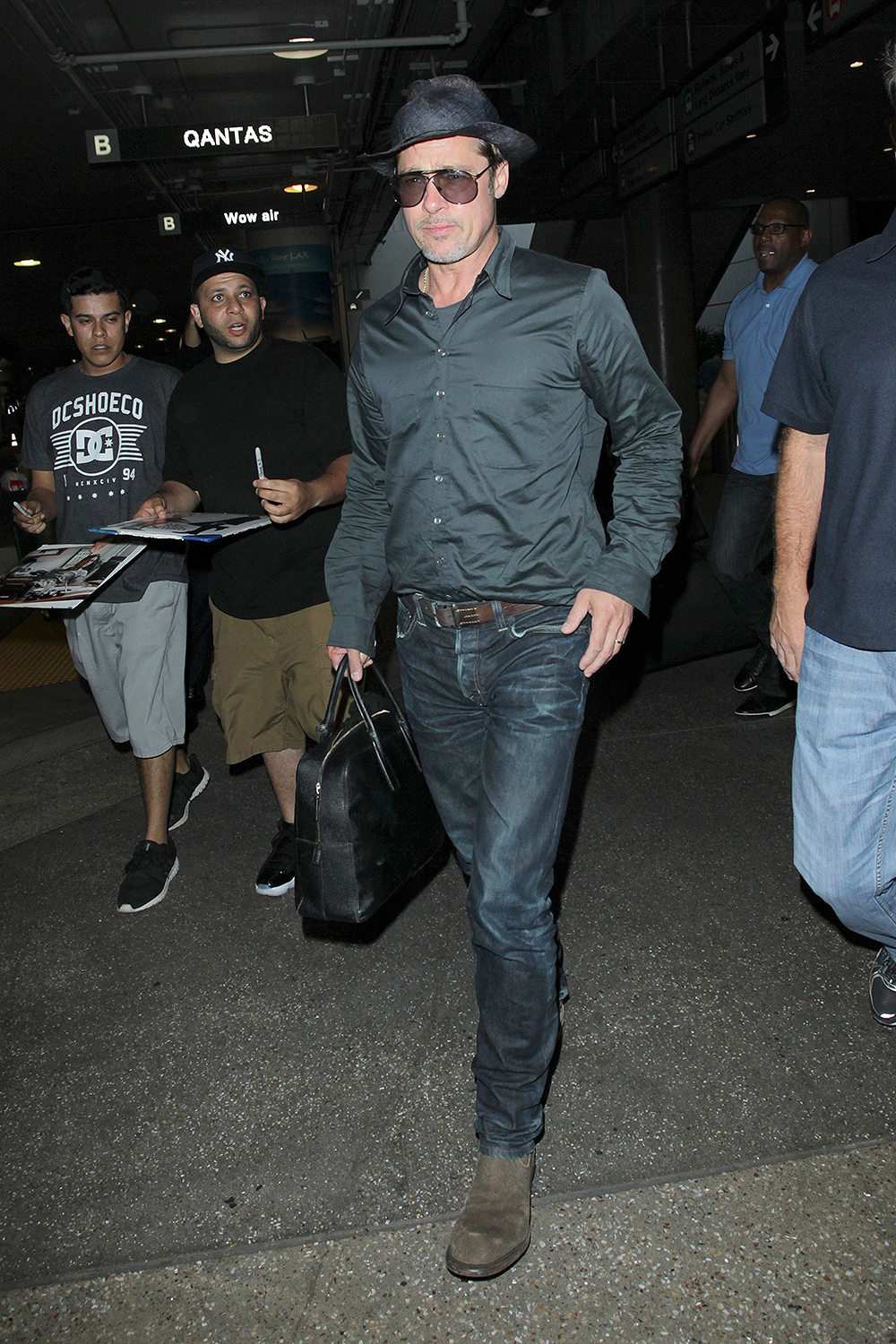 Brad Pitt at LAX International Airport, Los Angeles, USA - 21 Jun 2016