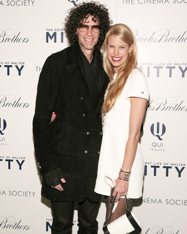 Radio and television personality Howard Stern, left, and his wife, fashion model Beth Ostrosky Stern, right, attend a screening of "The Secret Life of Walter Mitty" presented by 20th Century Fox with the Cinema Society & Brooks Brothers, in New York
NY Special Screening of The Secret Life of Walter Mitty, New York, USA