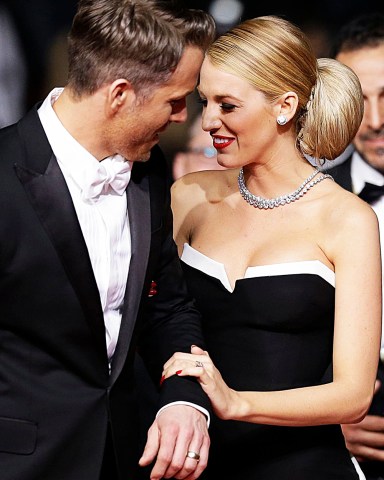 Blake Lively, Ryan Reynolds Actor Ryan Reynolds and his wife Blake Lively arrive for the screening of Captives at the 67th international film festival, Cannes, southern France France Cannes Captives Red Carpet, Cannes, France