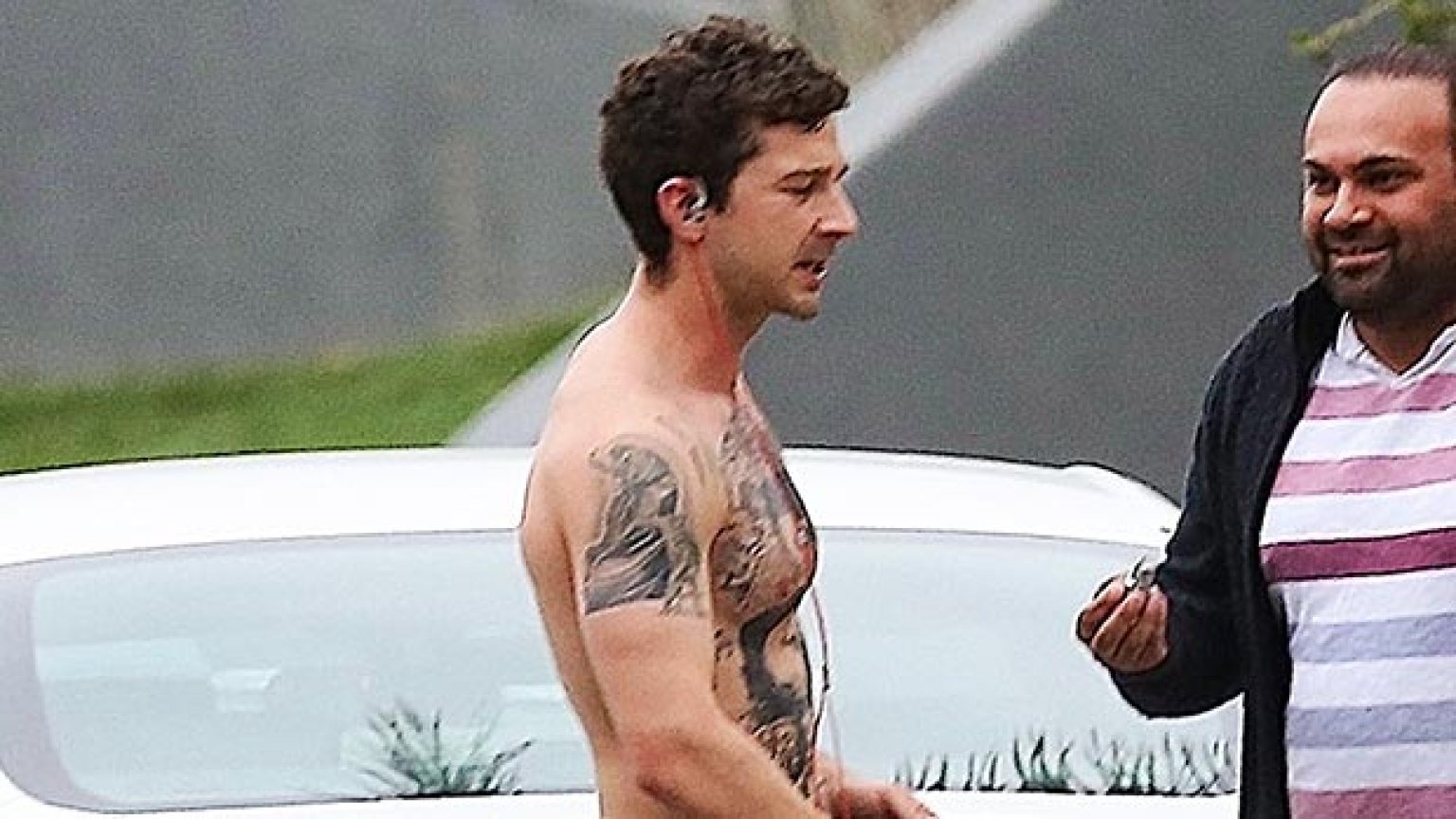 Shia Labeouf Rocks Underwear Shirtless While Out In Los Angeles Hollywood Life