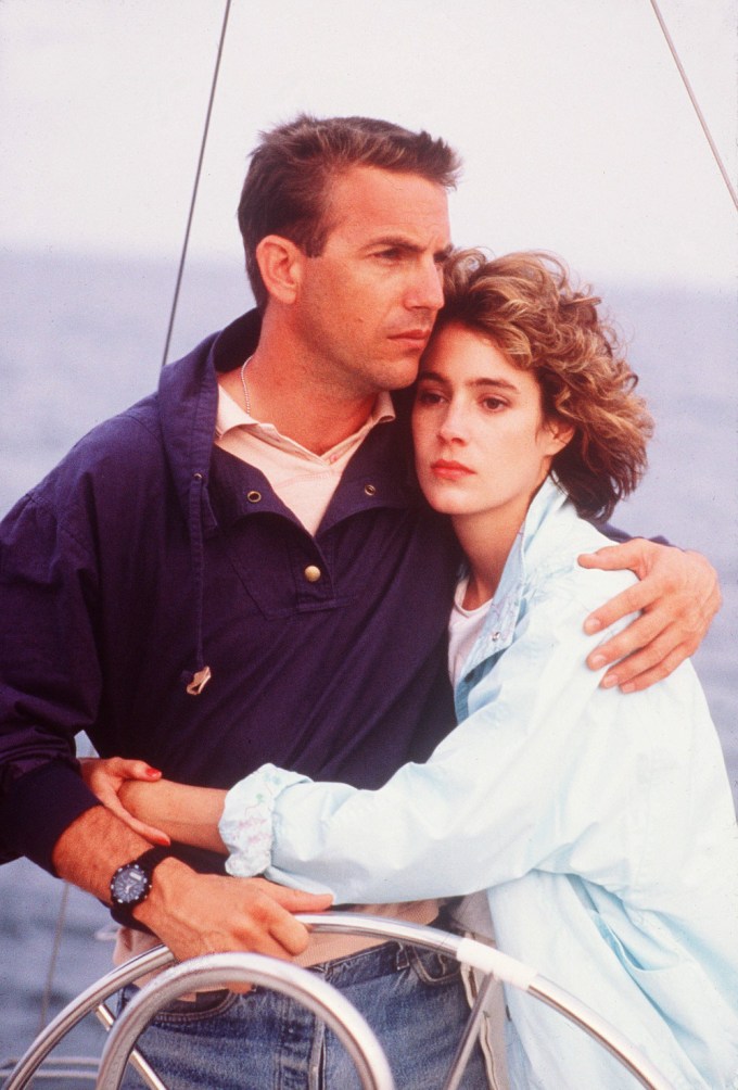 Kevin Costner Hugs Sean Young In ‘No Way Out’