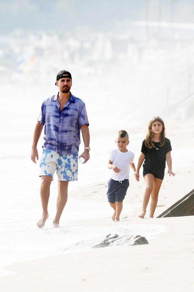 Scott Disick With Penelope & Reign