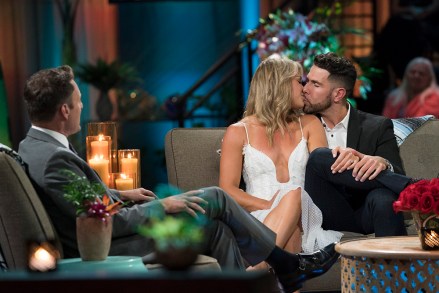BACHELOR IN PARADISE - "Episode 506B" - In tonight’s deeply moving and equally surprising two-hour finale, airing TUESDAY, SEPT. 11 (8:00-10:00 p.m. EDT), host Chris Harrison is joined by a live studio audience to watch as the love-struck couples still in Mexico spend their final moments of Paradise, uncertain as to what the day will bring. With the possibility of engagements, there is no doubt that tears will be shed, whether they are from heartbreak or joy. (ABC/Paul Hebert)CHRIS HARRISON, KRYSTAL, CHRIS