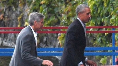 George Clooney and Barack Obama