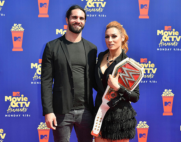 Seth Rollins and Becky Lynch