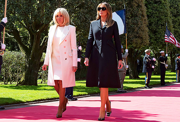 Brigitte Macron Melania Trump Heels