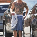 *EXCLUSIVE* Cameron Douglas goes shirtless and shows off his tatted skin on grocery run at Bristol Farms