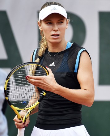 Caroline Wozniacki of Denmark plays Veronika Kudermetova of Russia during their women?s first round match during the French Open tennis tournament at Roland Garros in Paris, France, 27 May 2019.
French Open tennis tournament at Roland Garros, Paris, France - 27 May 2019